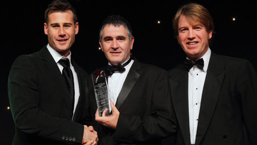 Tim Vincent, Roy Werrett of British Gas, winner of the team leader category, and Ian Williams