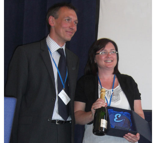 From left to right:  Paul Barnes, UK & Eire MD, Eptica with Sharon Biltcliffe, Customer Service Manager, Republic