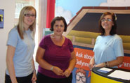 Ffion Brown from the Energy Saving Trust with Helen Dowson (Conduit) and Stacey Brown (EST