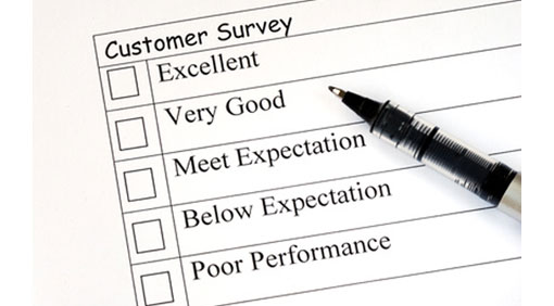 Example of a customer survey and pen