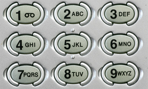 keypad on phone. Interactive voice response