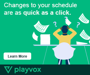 Playvox changes to schedule box advert