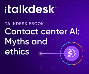 TalkDesk AI in contact centres ebook box