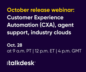 TalkDesk CXA Oct Release Webinar box