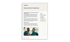Genesys Cloud AI for Supervisors
