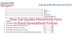 Thumbnail Free Call Monitoring and Coaching Form