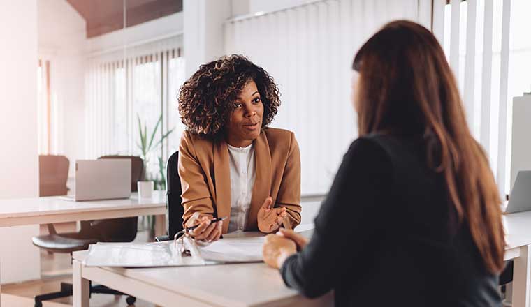 interview between 2 women