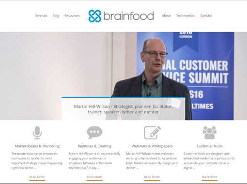 A screenshot of Brainfood Extra