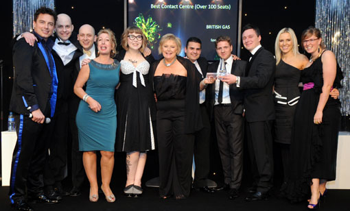British Gas winners of the best contact centre over 100 seats