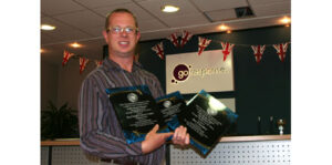 Mark Kirby with the awards