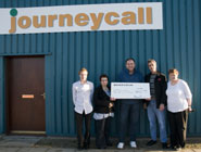 Journeycall-chq-185 Journeycall present the cheque