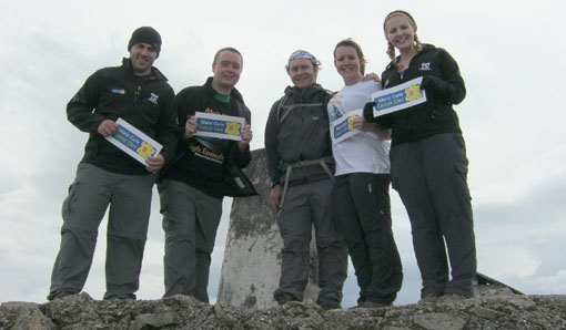 Lewis and his team mates scale Ben Nevis