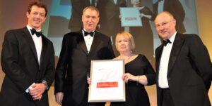 Accepting the award
