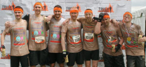 the team line up after the event