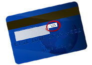 credit card showing cvc number