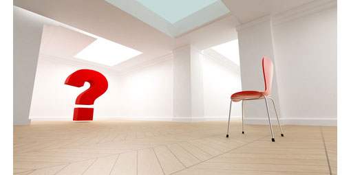 chair in empty room