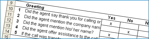 feedback-from1 Call Monitoring Form Screenshot