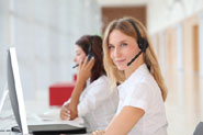 female call centre agent