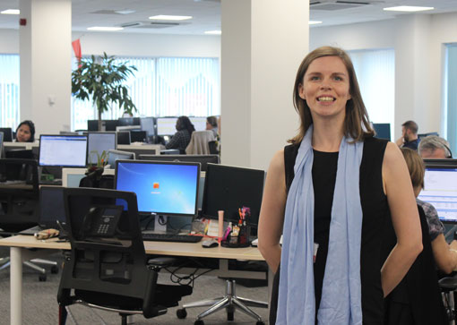 Megan takes a tour of the GM contact centre floor