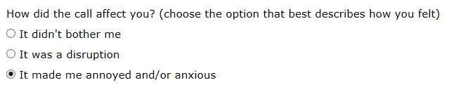 how-did-the-call-affect-you-poll