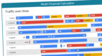 Multi channel call centre calculator showing email calls and web chat