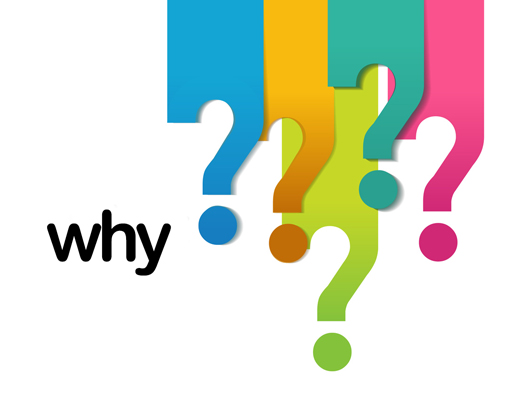 A series of questions marks next to the question 'why'