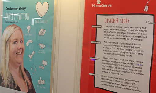 A picture of a customer story from HomeServe