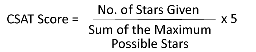 A picture of another possible equation for a CSAT Score