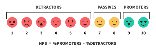 A picture of the NPS scale and equation