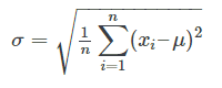 Formula for Population Standard Deviation