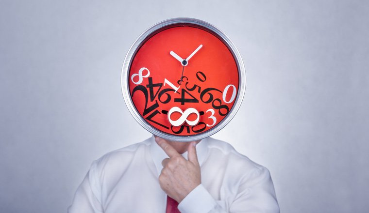 Weird Clock in front of a face