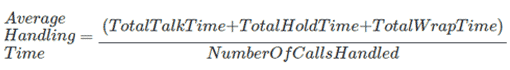 Formula for Average Handling Time