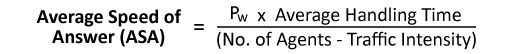 Average Speed of Answer ASA formula