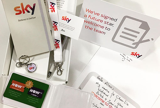 Sky offer new recruits an induction pack that include free NOW TV!