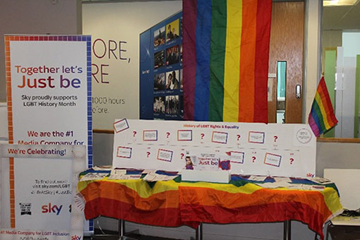 Here is an example of the LGBT promotion that happens within the contact centre