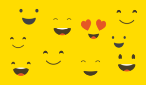 A collection of animated smiley faces