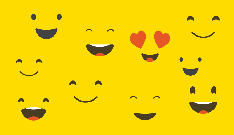 A collection of animated smiley faces