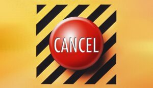 Cancel button in red