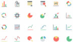 A number of graph icons