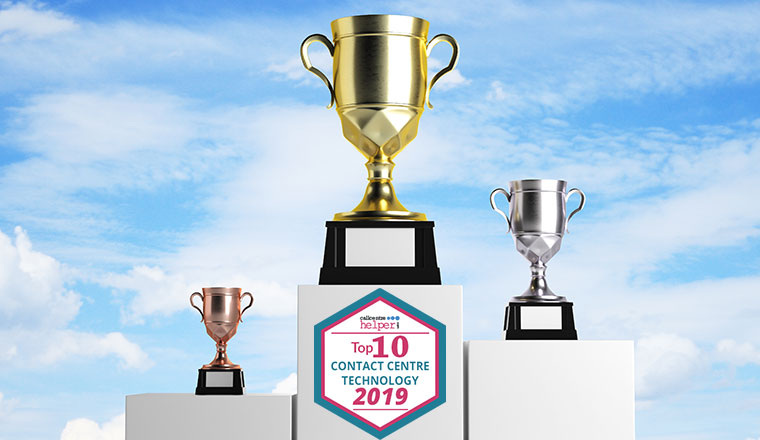 The top 10 contact centre technology award 2019 winners podium