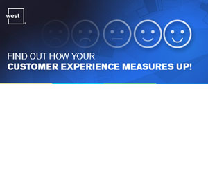 A range of faces are behind the text "Find out how your customer experience measures up"