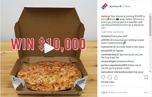 Take a look at the contest Domino’s Pizza once ran between its customers!