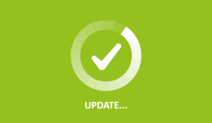 A picture of a update icon green