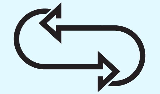 A picture of rotational arrows 