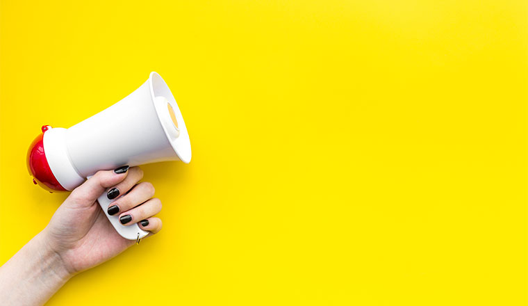 A photo of a megaphone