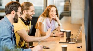 A group of people are on a video call