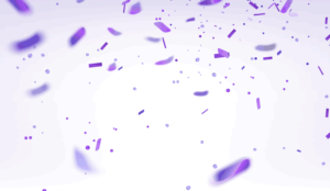 A picture of purple confetti