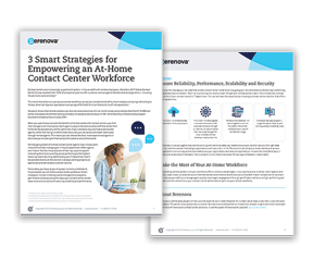 Serenova White Paper on 3 smart strategies for empowering an at home contact centre workforce