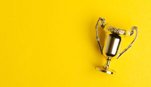 A picture of a small trophy