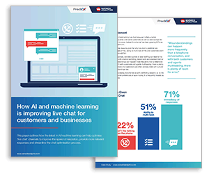 Wawrick analytics whitepaper on How AI and machine learning is improving live chat for customers and businessess